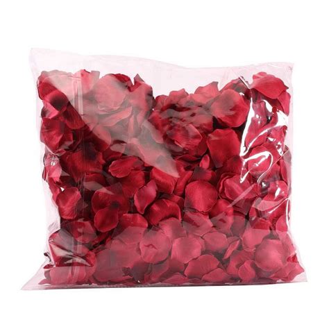 bags of fake rose petals
